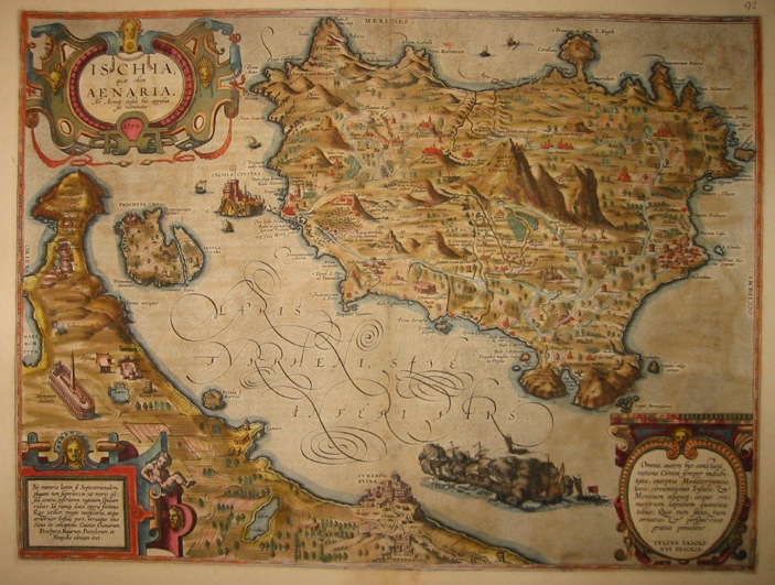 Ortelius Abraham (1528-1598) Ischia, quae olim Aenaria... 1603 Anversa, Jean Baptiste Vrients 